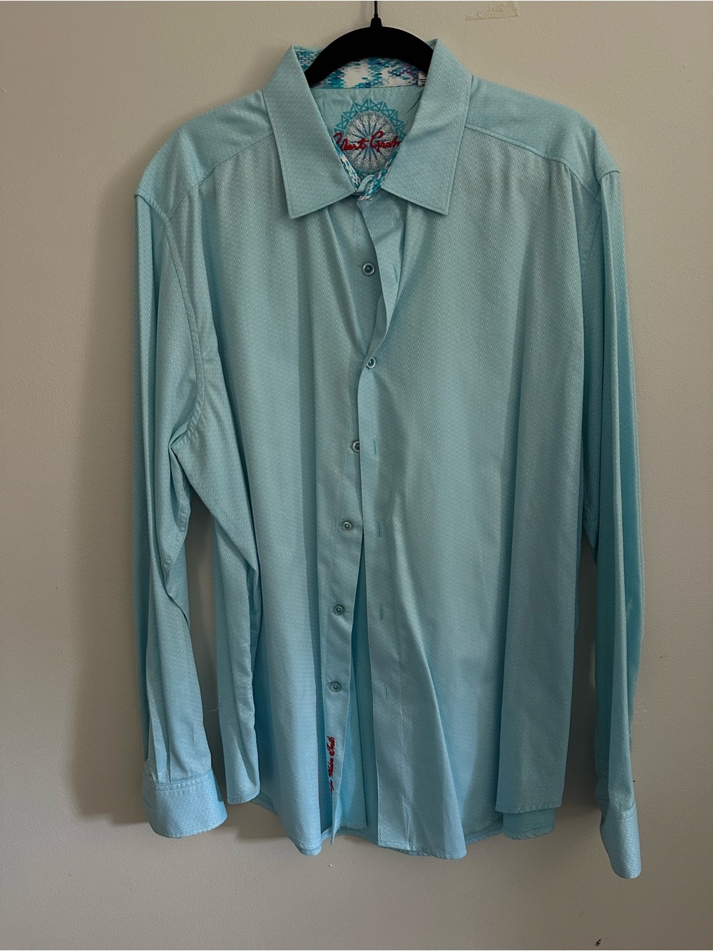 Robert Graham Light Blue Long-Sleeve Dress Shirt